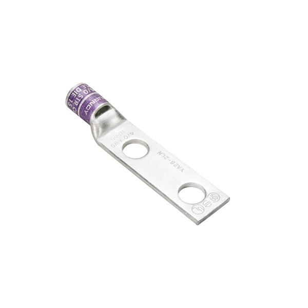Burndy 2H LUG STND BRL 500 MCM, STR 1/2" STUD 1-3/4" CTR, NEMA INSP WIND BRN YA342LN